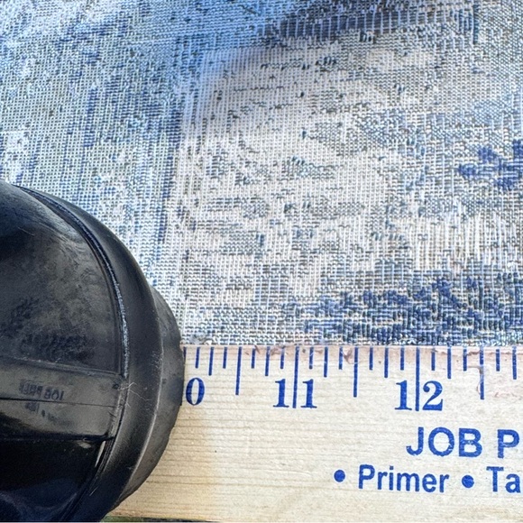 UGG Black Glossy Mid Rain Boots Fleece Lined Pre-Loved - Picture 13 of 13